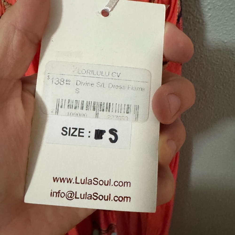 NWT LulaSoul Divine Sleeveless Maxi Dress Flame Red Boho Embroidered S - Picture 5 of 7
